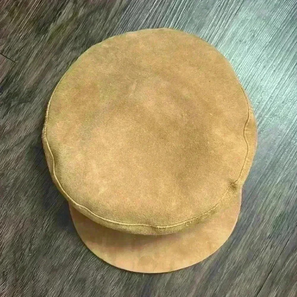 Janessa Leone Jimi Newsboy Hat 100% suede